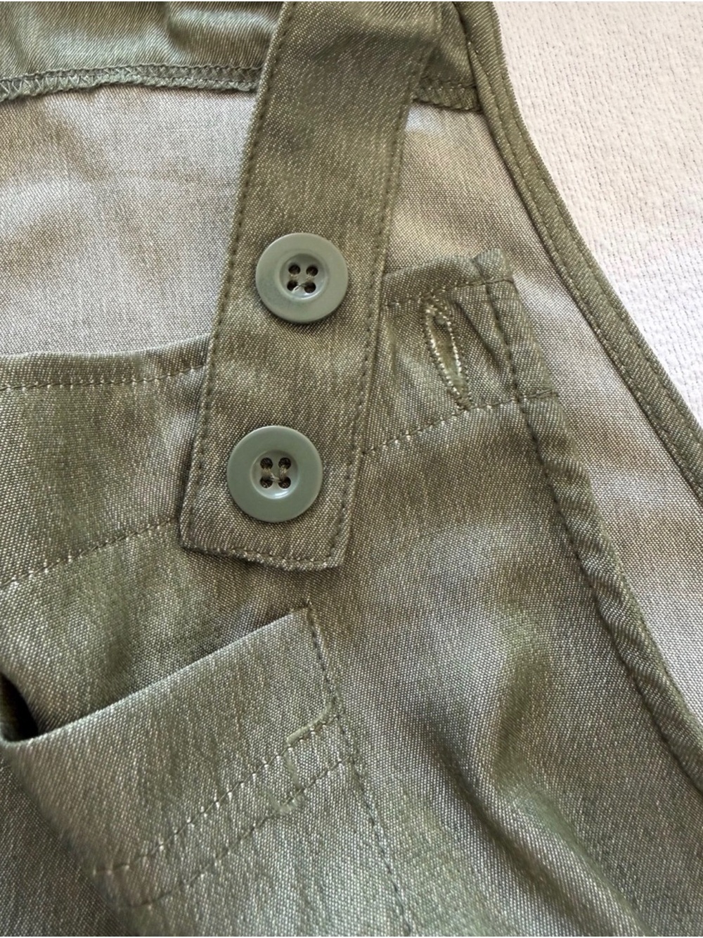 Lularoe Juliet XL Olive Green Cropped Jumpsuit Overalls Boho Casual NWOT - Picture 6 of 14